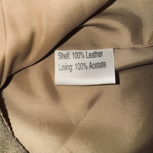 VTG ANONYMOUS John Carlisle 10 Genuine Leather Tan Fawn Cropped Suede Pant Lined - Picture 6 of 9